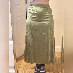 SILK | Green Maxi Skirt